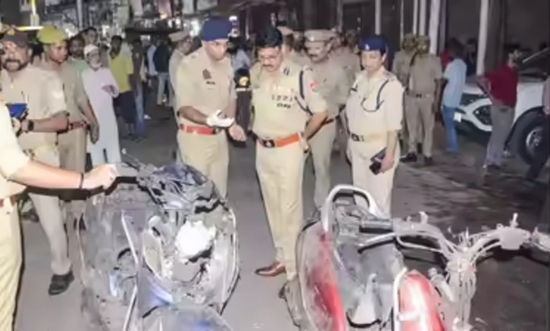 Scooter Blasts Rock Kanpur Bazaar: Eight Hurt in Fiery Chaos, Investigators Dig for Clues