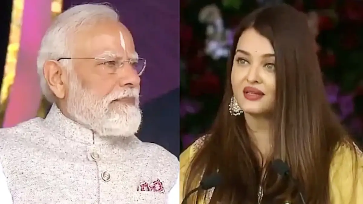 Actor Aishwarya Rai Bachchan was among the dignitaries who attended the birth centenary celebrations of Sri Sathya Sai Baba in Puttaparthi, Andhra Pradesh on Tuesday.