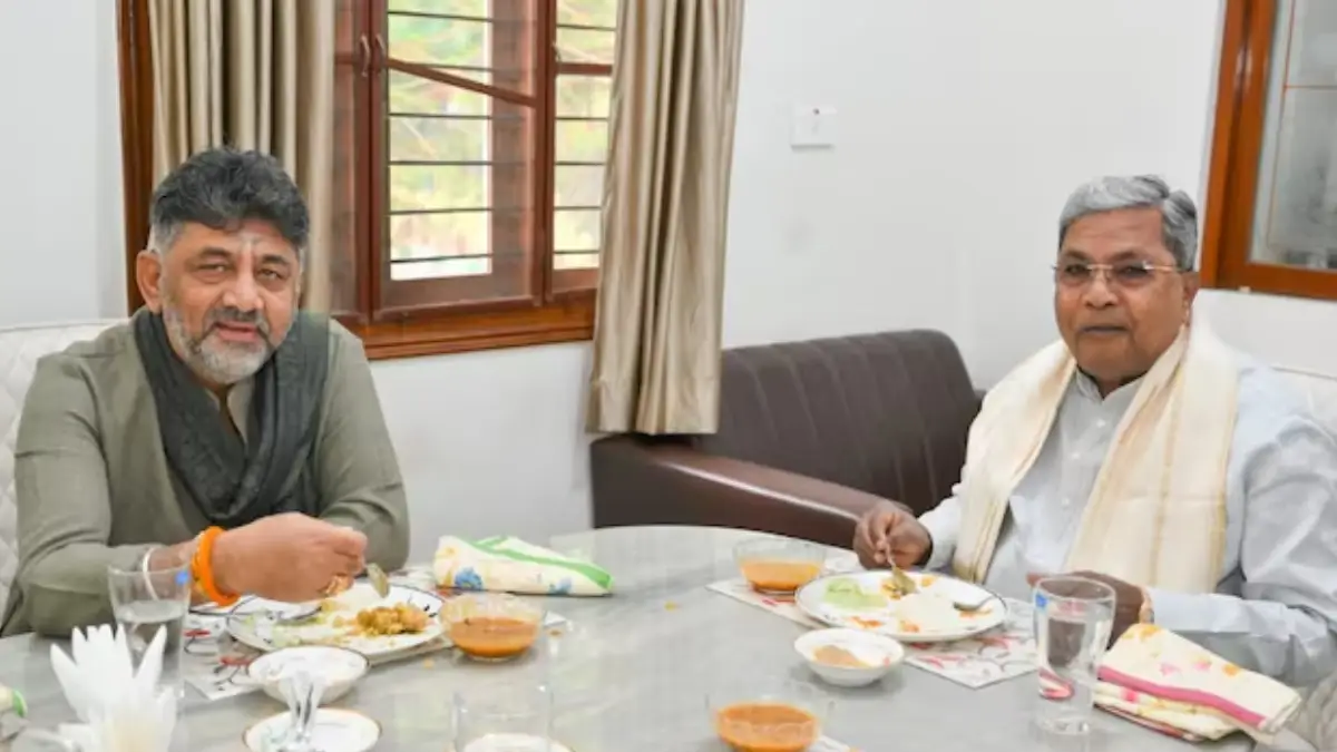 CM Siddaramaiah and Deputy CM DK Shivakumar met for breakfast on Saturday in a bid to ease tensions and address the party’s internal power crisis.