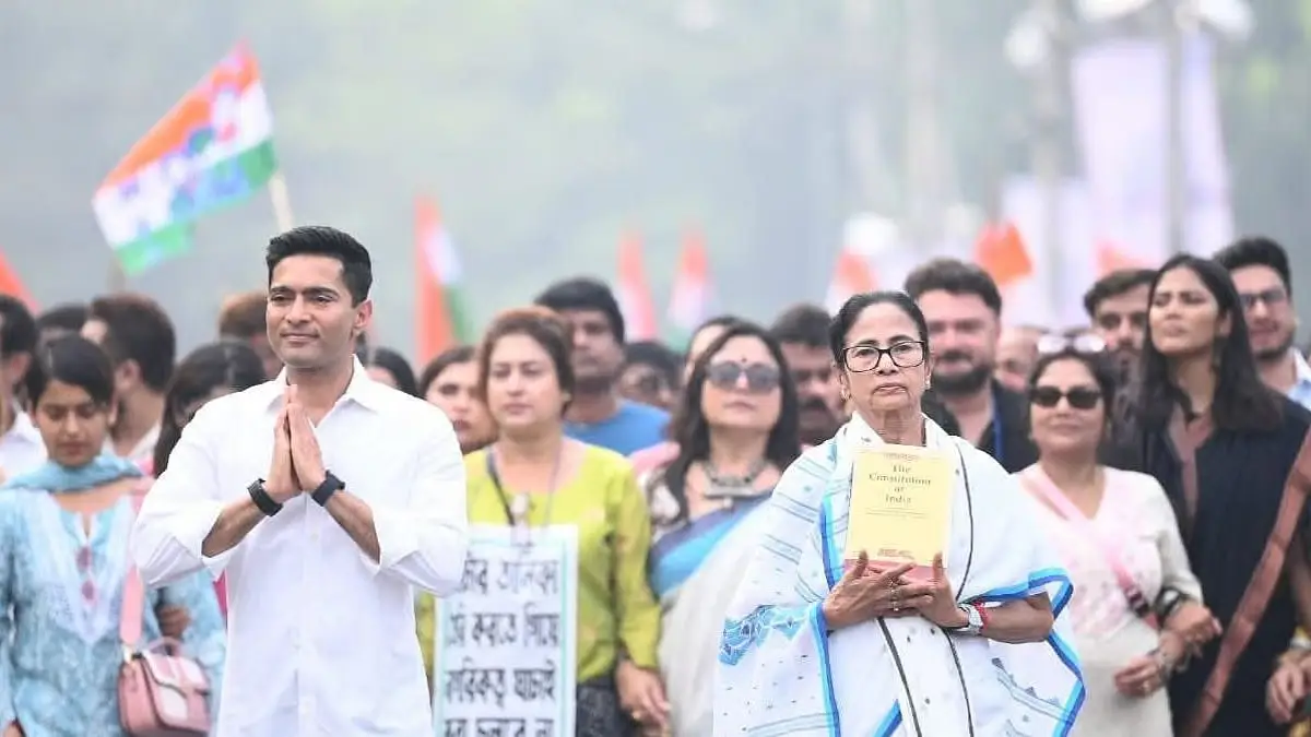 West Bengal Chief Minister Mamata Banerjee on Tuesday took to the streets of Kolkata, spearheading a massive rally against the ongoing Special Intensive Revision (SIR) of electoral rolls.