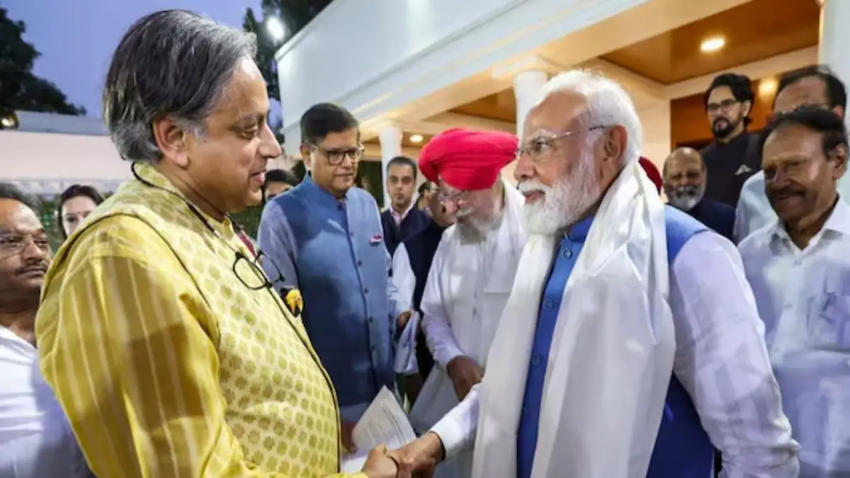 Congress MP Shashi Tharoor on Tuesday praised PM Modi's call for India to shed the 200-year British legacy of a slave mentality.
