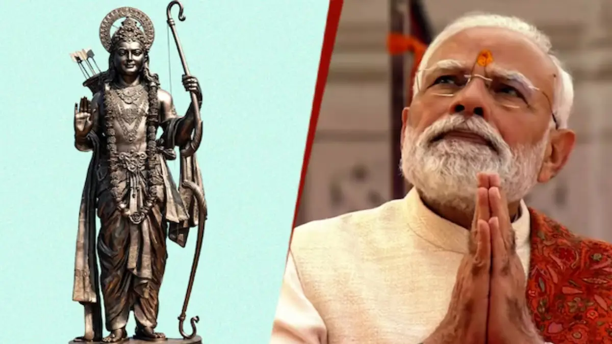 PM Modi on Friday unveiled what organisers describe as the world’s tallest statue of Lord Ram.