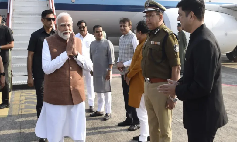 Prime Minister Narendra Modi visited the under-construction bullet train station in Gujarat's Surat on Saturday.