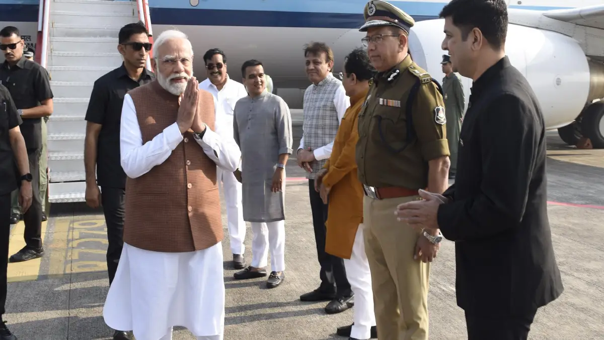 Prime Minister Narendra Modi visited the under-construction bullet train station in Gujarat's Surat on Saturday.