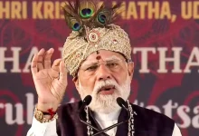 PM Narendra Modi on Friday invoked the strength and resolve of New Bharat as he addressed the gathering at the Laksha Kantha Gita Parayana programme at Sri Krishna Matha in Udupi, Karnataka.