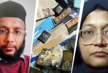 A joint team of the Uttar Pradesh Police and Anti-Terrorism Squad (ATS) recovered six mobile phones, three knives, an international calling card and other digital devices from the house of Parvez Ansari.