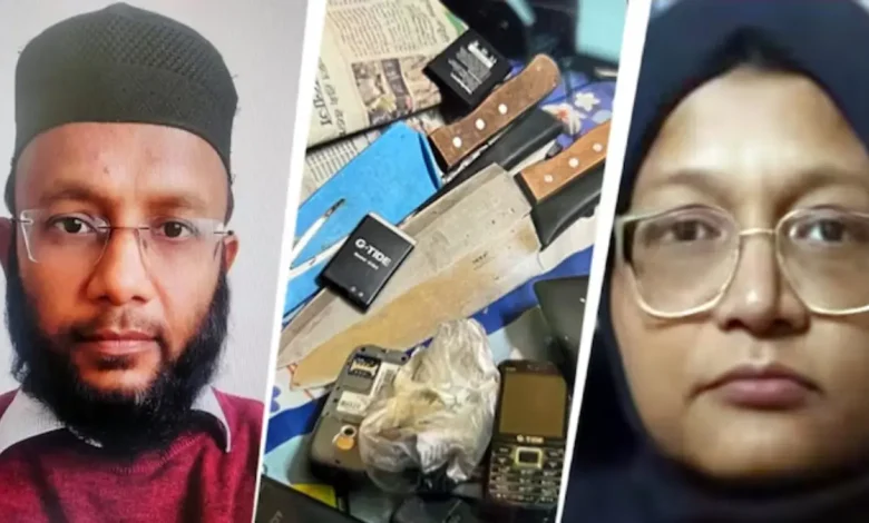 A joint team of the Uttar Pradesh Police and Anti-Terrorism Squad (ATS) recovered six mobile phones, three knives, an international calling card and other digital devices from the house of Parvez Ansari.