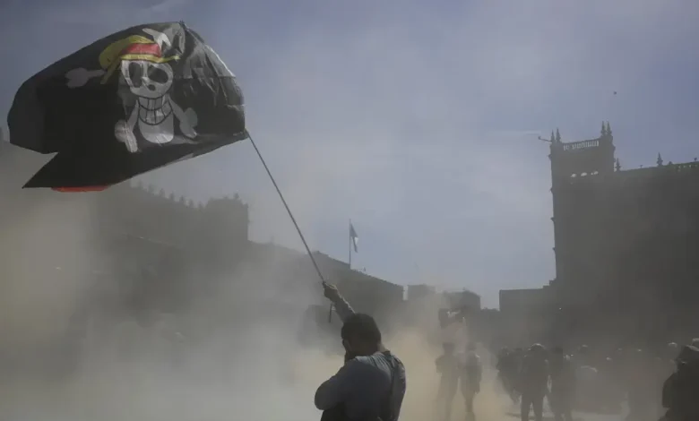 Gen Z Protesters in Mexico raise One Piece-inspired 'Straw Hat Pirate' Flags amid Global Youth Resistance Movement