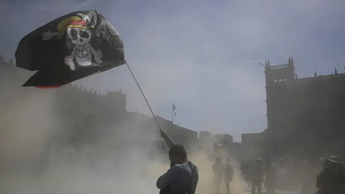 Gen Z Protesters in Mexico raise One Piece-inspired 'Straw Hat Pirate' Flags amid Global Youth Resistance Movement