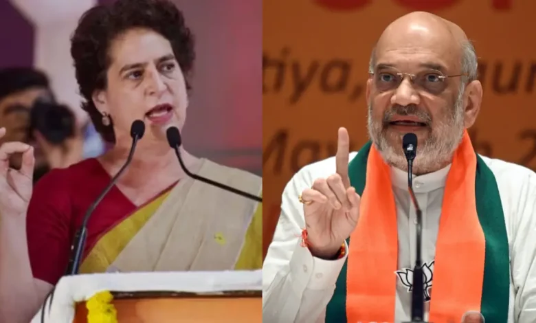 Parallel Pitch in Bihar: Amit Shah Warns of “Jungle Raj,” Priyanka hits back with “Single-Engine Run from Delhi”
