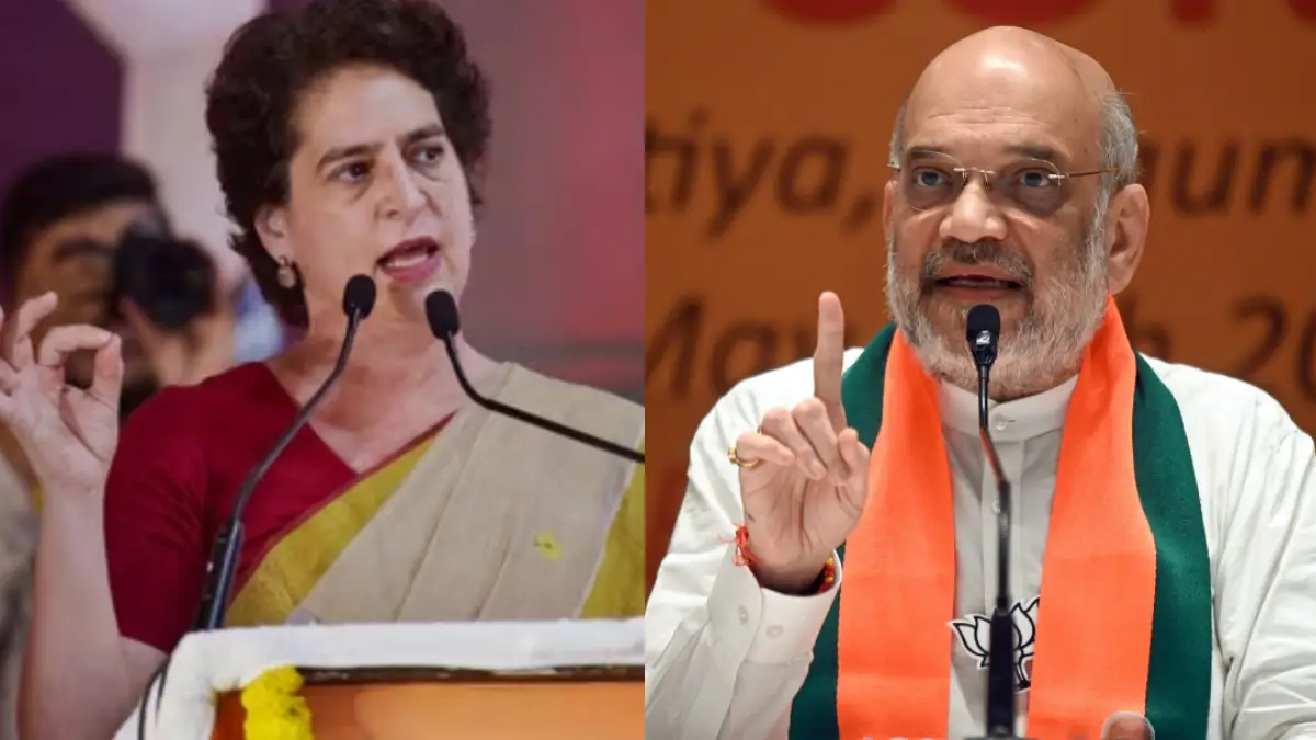 Parallel Pitch in Bihar: Amit Shah Warns of “Jungle Raj,” Priyanka hits back with “Single-Engine Run from Delhi”