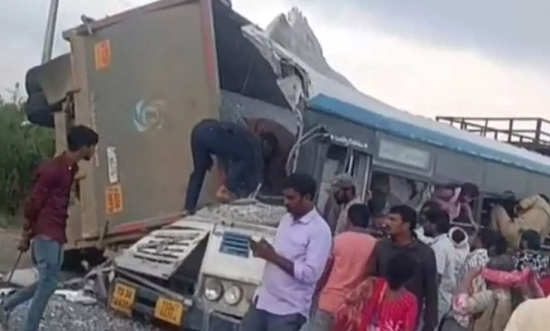 20 Lives Lost in Telangana Head-On Crash: Wrong-Way Truck Slams into Packed Bus
