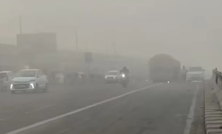 Several flights were cancelled and trains ran hours behind schedule as dense fog blanketed Delhi on Monday morning.