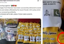 Pakistan’s attempt at showcasing solidarity with flood-hit Sri Lanka spiralled into embarrassment after Colombo-bound relief packages shared by the Pakistan High Commission itself.