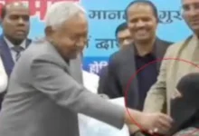 Bihar Chief Minister Nitish Kumar sparked a row after he pulled down a woman's hijab while handing over appointment letters to AYUSH doctors at an event.
