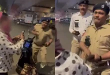 Police officers involved in an incident of beating a vehicle driver.