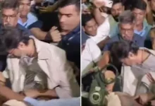 Thalapathy Vijay’s return to Chennai on Sunday night turned momentarily chaotic.