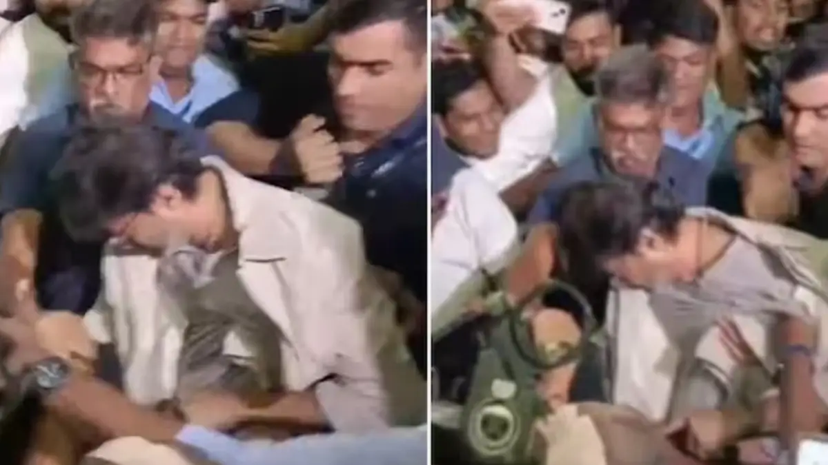 Thalapathy Vijay’s return to Chennai on Sunday night turned momentarily chaotic.