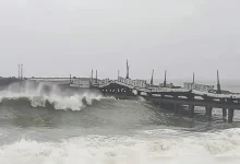 The cyclone is expected to continue moving along and off the Tamil Nadu-Puducherry coastline