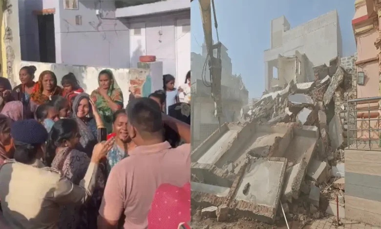 Bulldozers Roll Again on 150 Homes in Ahmedabad; Action Near Kamal Lake Leaves Families Heartbroken