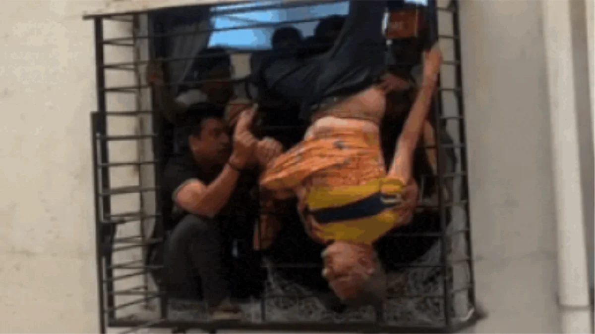 Man Falls From 10th Floor, Gets Stuck Headfirst On 8th Floor Grille; Elderly Man Rescued After One-Hour Operation In Surat