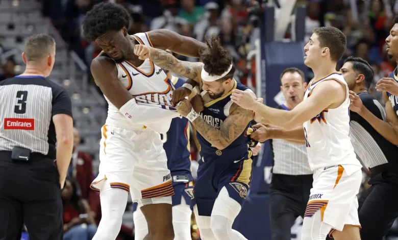 NBA Suspends Jose Alvarado For 2 Games, Mark Williams For 1 After On-court Brawl During Pelicans-suns Clash