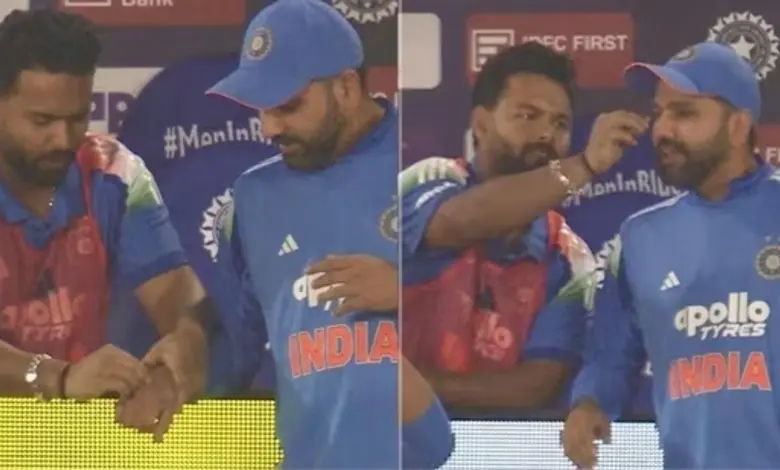 Rohit Sharma makes a wish after Rishabh Pant spots fallen eyelash - WATCH