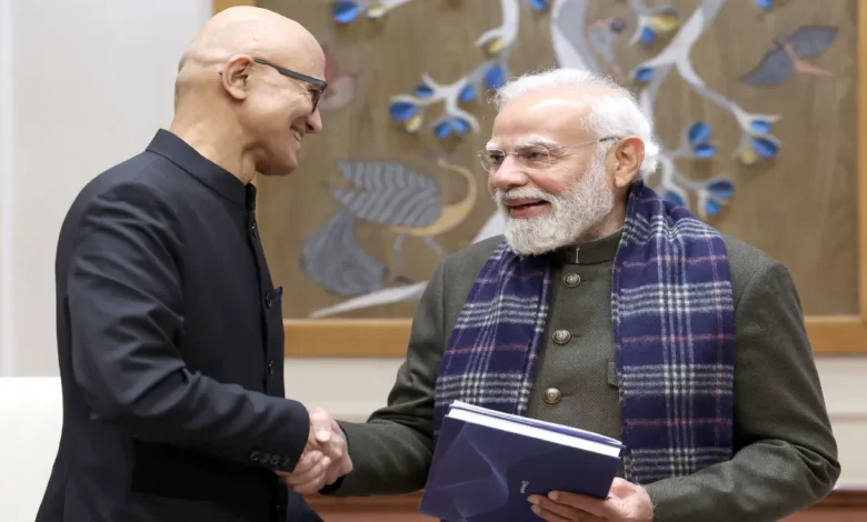 Satya Nadella Commits $17.5 Billion To India's AI-First Future After Meeting PM Modi