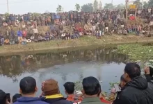 A Hindu man jumped into a canal after being chased by a mob in Bangladesh.