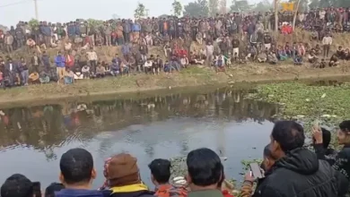 A Hindu man jumped into a canal after being chased by a mob in Bangladesh.
