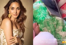 A still from Kiara Advani's video featuring her daughter Saraayah