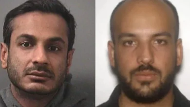 Arsalan Chaudhary (L) was arrested on Monday, while Simran Preet Panesar is believed to be in India