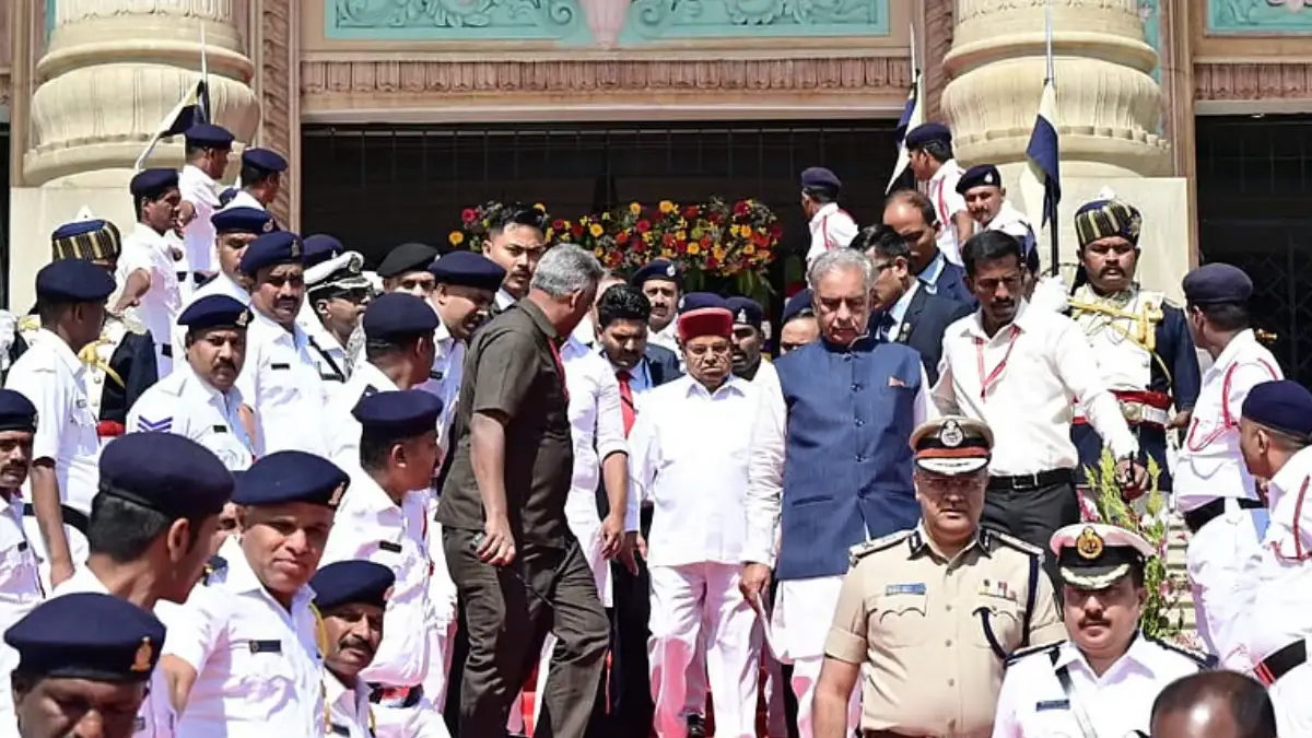 Governor Thaawarchand Gehlot on Thursday refused to read portions of the customary address to the state Assembly and walked out of the House.