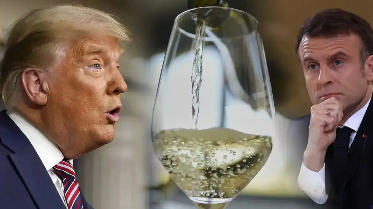 US President Donald Trump vowed to impose a 200 percent tariff on French wines.