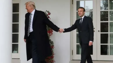 US President Donald Trump mocked his French counterpart, Emmanuel Macron, in a rare impression, recounting how he coerced Paris into agreeing to triple its drug prices by threatening to hike tariffs on all French imports to America.