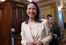 Venezuelan opposition leader María Corina Machado arrives at the U.S. Capitol, on January 15, 2026, in Washington | Photo Credit: AP