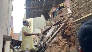 Elderly Woman Dies, Two Others Trapped as Old Building Collapses In Ahmedabad's Navtad Pol During Drainage Work