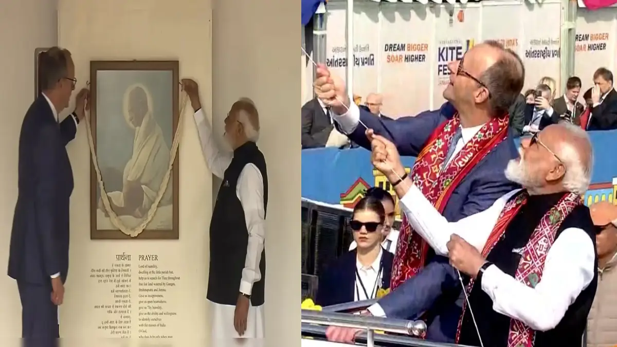 PM Modi Welcomes German Chancellor Merz to Sabarmati Ashram and International Kite Festival