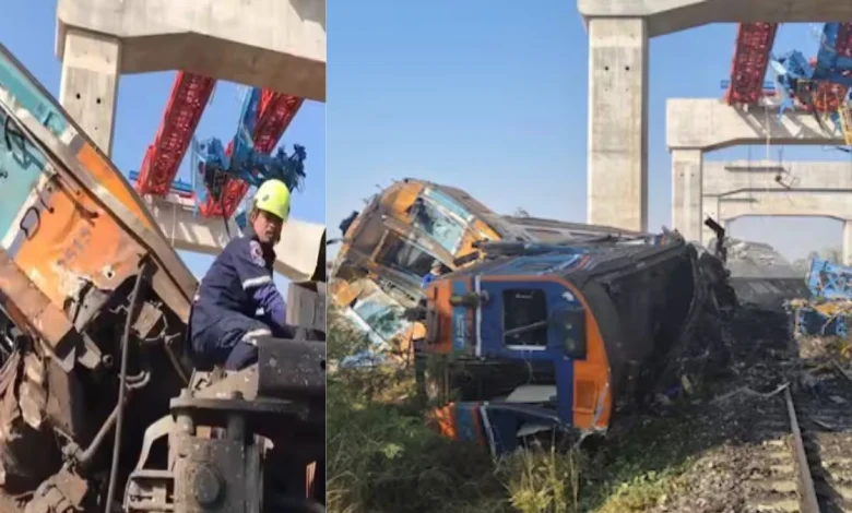Thailand Train Accident: 22 Dead, Over 30 Injured After Construction Crane Collapses on Moving Train