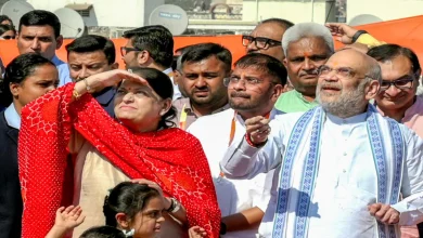 Uttarayan in Ahmedabad: Union Home Minister Amit Shah and CM Bhupendra Patel Fly Kites to Celebrate Festival