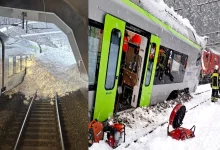 Avalanche Derails RegioExpress Train In Swiss Alps’ Goppenstein, 5 Injured; Services Disrupted Until 4 PM