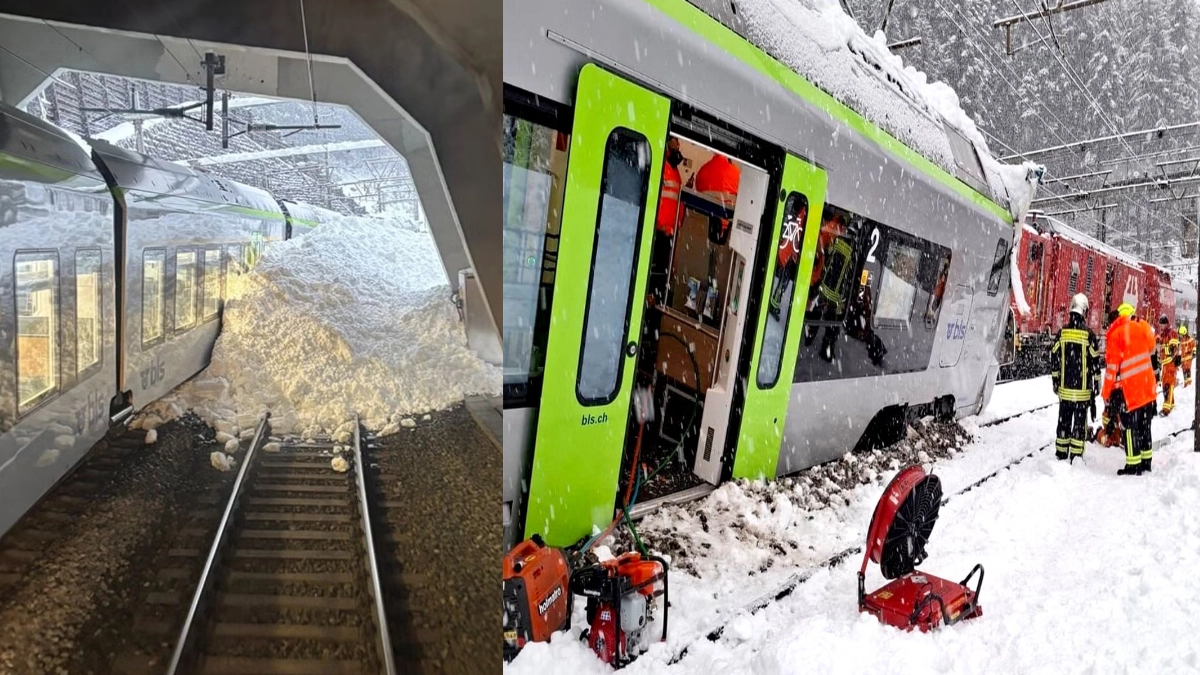 Avalanche Derails RegioExpress Train In Swiss Alps’ Goppenstein, 5 Injured; Services Disrupted Until 4 PM