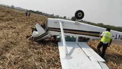 Captain And Trainee Pilot Injured As Private Training Aircraft Crashes In Karnataka's Vijayapura