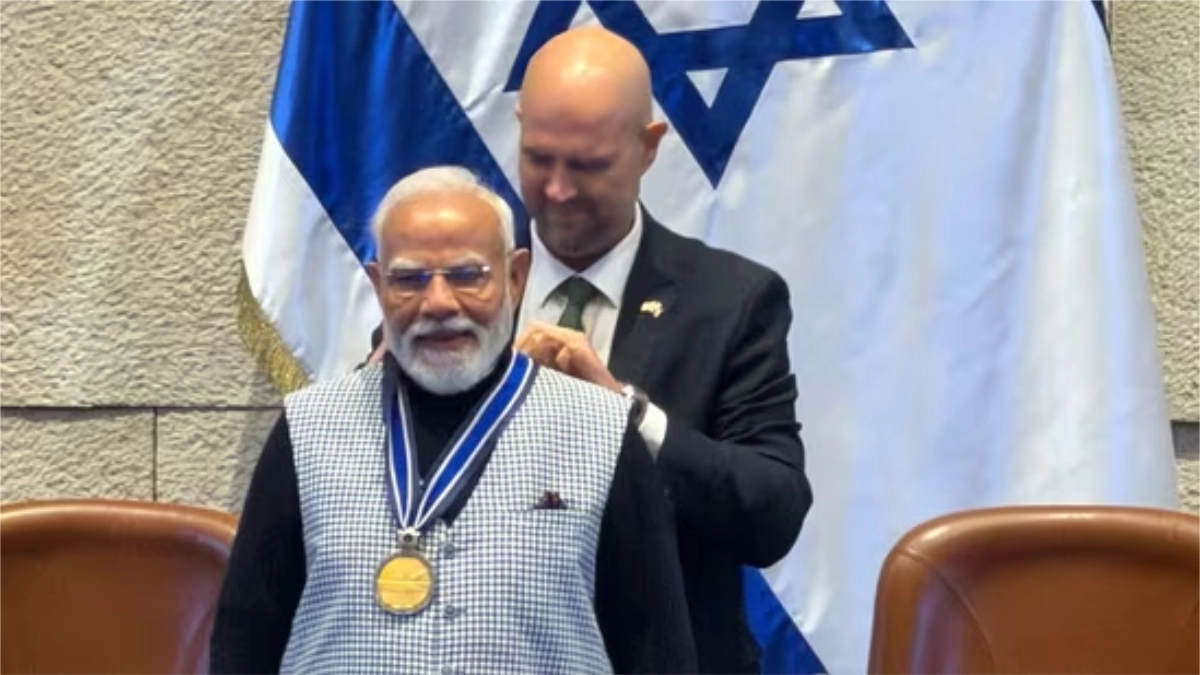 PM Modi Becomes First Indian Prime Minister To Receive 'Speaker Of The Knesset Medal' From Israel's Parliament