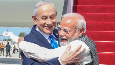 PM Narendra Modi Lands in Israel, Greeted By Benjamin Netanyahu; Set To Address Knesset During Two-Day Visit