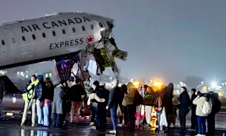Air Canada Express Jet Collides with Fire Engine on LaGuardia Runway