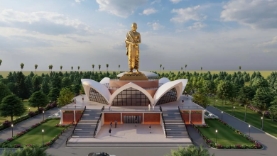 Memorial built at Shakhamuru Park honours the freedom fighter whose fast led to the creation of Andhra state.