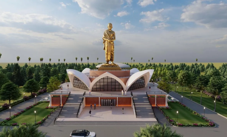 Memorial built at Shakhamuru Park honours the freedom fighter whose fast led to the creation of Andhra state.