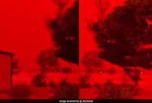 Rare atmospheric conditions and dust storms turned Western Australia’s skies crimson
