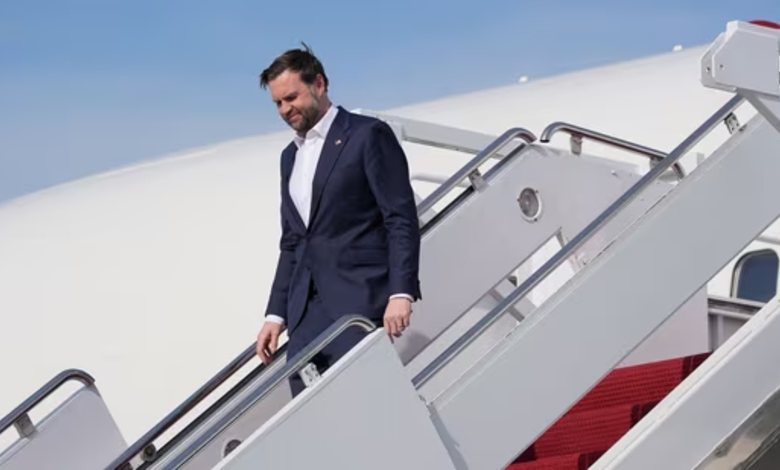 US Vice President JD Vance arrives from Islamabad, Pakistan, on Air Force Two, at Joint Base Andrews, Maryland, on April 12, 2026. (AFP)